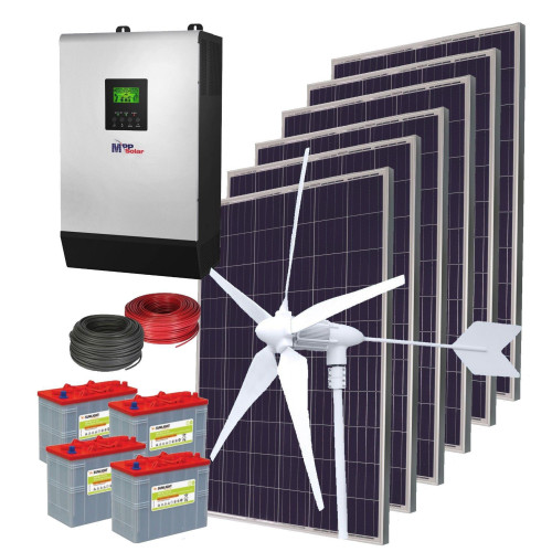 Sistem Hibrid 48V SunLight  SLT 2000Wp Benq fotovoltaic  1kw turbina eoliana